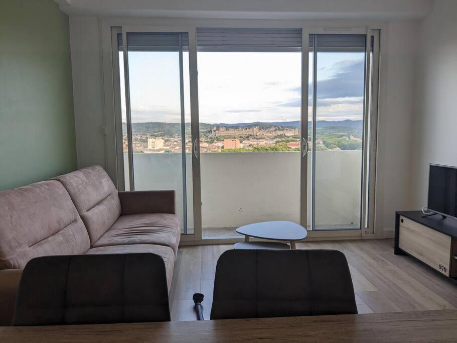Appartment - Vue Imprenable Sur La Cite Medievale - Parking Gratuit - Climatise Carcassonne Esterno foto